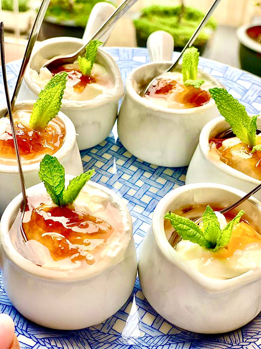 Greek Yogurt With Honey or Rose Marmelade